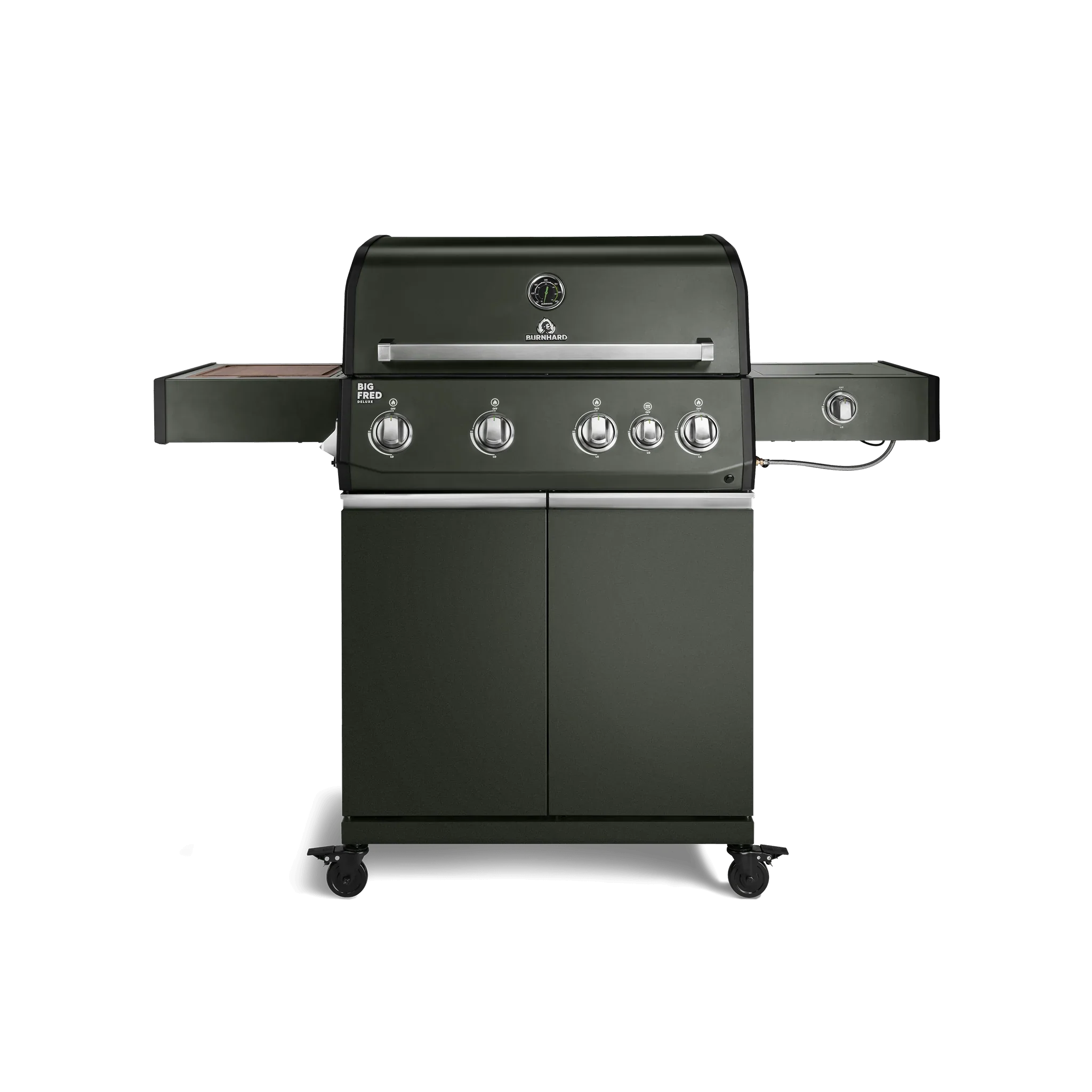 Burnhard Big FRED Deluxe Gasgrill Green Edition 4-Brenner mit Gusseisenrost